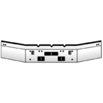 Freightliner FLD 112 & 120 Set Forward Axle Bumper