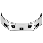 Kenworth T680 Bumper Light, Step and Tow Holes