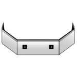 Volvo White Set Back Axle Bumper Model WIA