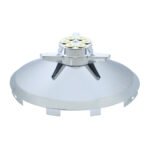 Universal Chrome Front Hubcap With Gun Cylinder Spinner - 7/16" Lip