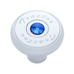 "Tractor" Deluxe Air Valve Knob - Blue Crystal