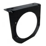 4" Black Light Bracket With Flange - 1 Cutout - Image 2