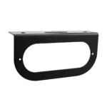 Oval Black Light Bracket With Flange - 1 Hole