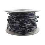 200 Count 2-Prong Male Bullet Plugs 16G Wire Harness Roll - 100' W/6" Lead Between Plugs