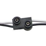 200 Count 2-Prong Male Bullet Plugs 16G Wire Harness Roll - 100' W/6" Lead Between Plugs - Image 2