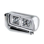 10 High Power LED "Chrome" Projection Headlight Assembly With Mounting Arm - Driver Side - Image 4