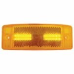 16 LED Rectangular Light (Clearance/Marker) With Reflex Lens - Amber LED/Amber Lens - Image 2