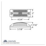 16 LED Rectangular Light (Clearance/Marker) With Reflex Lens - Amber LED/Amber Lens - Image 5
