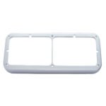 Chrome Plastic Rectangular Dual 4" X 6" Headlight Bezel