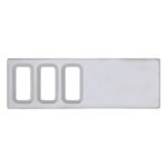 Chrome Plastic Dash Switch Panel Cover For International - 3 Openings