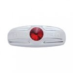 Trailer Brake Cover W/Crystal For Freightliner Century (1996-2011), Columbia (2001-2017) - Red Crystal