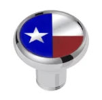 1-3/4" Round Glossy Sticker - Texas Flag - Image 3