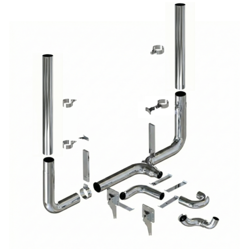 Peterbilt 389 Exhaust Kits (Chrome Plated Stainless Steel)