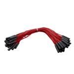 0.180" Female Plug Red Wire Harness With 50 Plugs-12" Lead (Bulk)