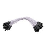 0.180" Female Plug White Wire Harness With 50 Plugs-12" Lead (Bulk)