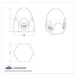 1-1/2" X 2" Chrome Steel Bullet Nut Cover - Image 5