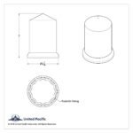 1-1/2" X 3" Chrome Plastic Pointed Nut Covers - Push-On (20-Pack) - Image 5