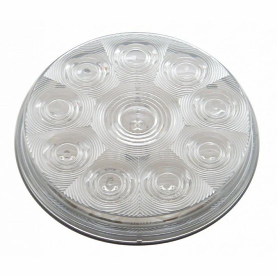 10-LED-4-Round-Light-Stop-Turn-Tail-Red-LEDClear-Lens-Bulk-1 10 LED 4" Round Light (Stop, Turn & Tail) - Red LED/Clear Lens (Bulk) - Image 2