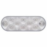 10 LED 6" Oval Auxiliary/Utility Light - White LED/Clear Lens (Bulk) - Image 2