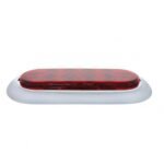 10 LED 6" Oval Light With Bezel (Stop, Turn & Tail) - Red LED/Red Lens - Image 3