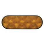 10 LED 6" Oval Turn Signal Light - Amber LED/Amber Lens - Image 2