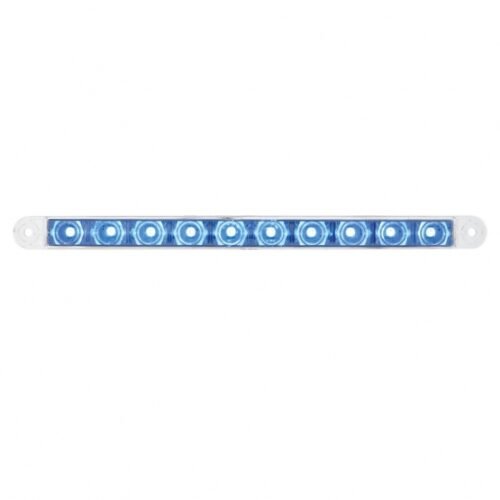 10 LED 9" Dual Function Light Bar - Blue LED/Clear Lens
