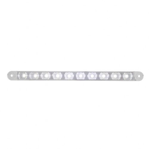 10 LED 9" Dual Function Light Bar - White LED/Clear Lens (Bulk)