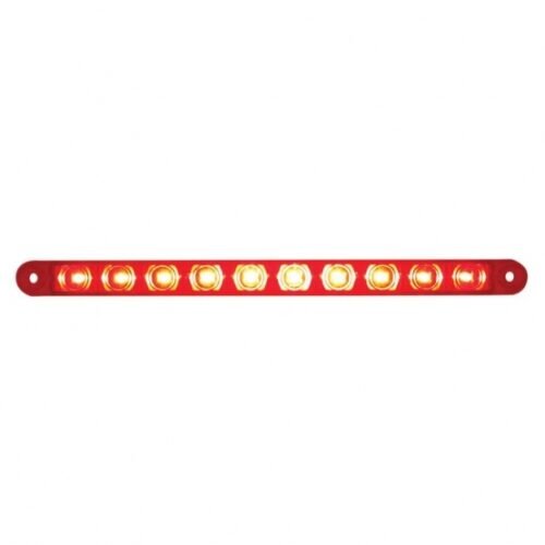 10 LED 9" Light Bar (Stop, Turn & Tail) - Red LED/Red Lens