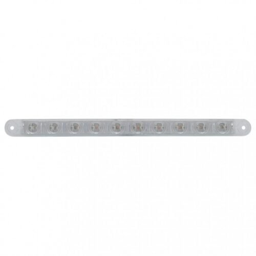 10 LED 9" Turn Signal Light Bar - Amber LED/Clear Lens