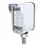10 LED Dual Function Reflector Double Face Light W/Visor - Vertical Straight Mount -Amber & Red LED/Clear Lens - Image 2
