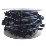 100 Count 3-Prong Male Bullet Plugs Wire Harness Roll - 12" Lead Between Plugs