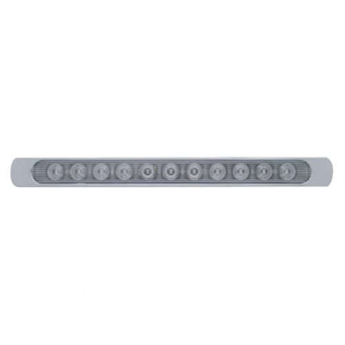 11 LED 17" Light Bar (Stop, Turn & Tail) With Chrome Bezel - Red LED/Clear Lens
