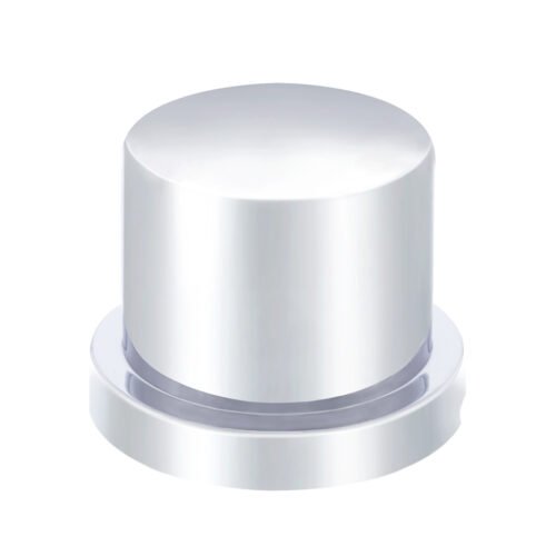 11/16" X 15/16" Chrome Plastic Flat Top Nut Cover - Push-On (Bulk)