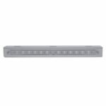12-3/4" Stainless Light Bracket With 14 LED 12" Light Bar - Red LED/Clear Lens