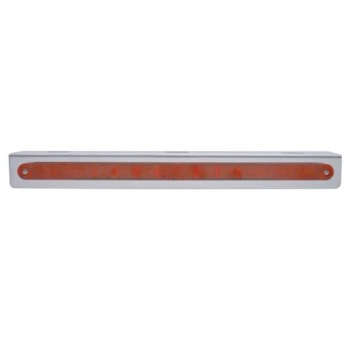 12-3/4" Stainless Light Bracket With 14 LED 12" Light Bar - Red LED/Red Lens