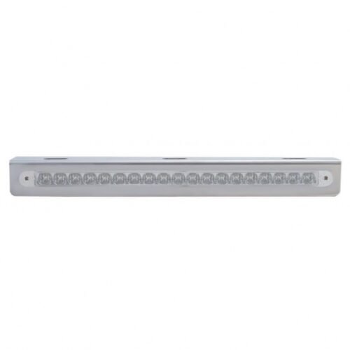12-3/4" Stainless Light Bracket With 19 LED 12" Light Bar - Red LED/Clear Lens