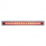 12-3/4" Stainless Light Bracket With 19 LED 12" Light Bar - Red LED/Red Lens