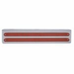 12-3/4" Stainless Light Bracket With 2X 14 LED 12" Light Bars - Red LED/Red Lens