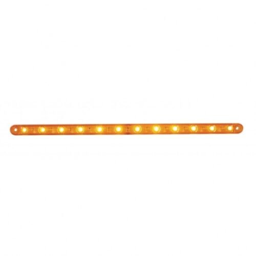 12 LED 12" Ultra Slim Light Bar Only (Turn Signal) - Amber LED/Amber Lens (Bulk)