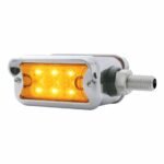 12 LED Dual Function Double Face Light W/Visor - Horizontal Mount - Amber LED/Amber Lens