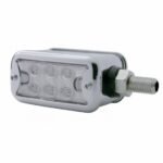 12 LED Dual Function Double Face Light With Bezel - Horizontal Mount - Amber LED/Clear Lens