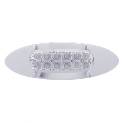 12 LED Maverick Light (Clearance/Marker) With Reflector - Amber LED/Clear Lens