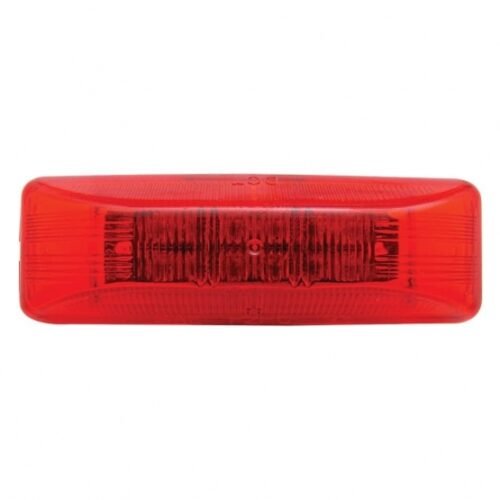 12 LED Rectangular Light (Clearance/Marker) - Red LED/Red Lens