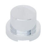 1/2" x 13/16" Chrome Plastic Pointed Nut Cover - Push-On