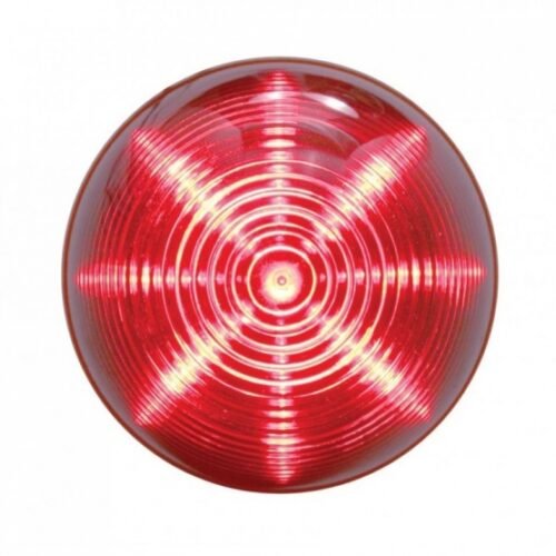 13 LED 2-1/2" Round Beehive Light (Clearance/Marker) - Red LED/Red Lens