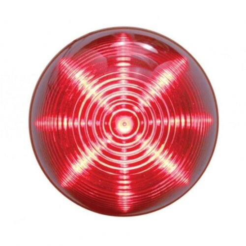 13 LED 2-1/2" Round Beehive Light (Clearance/Marker) - Red LED/Red Lens (Bulk)