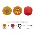 13 LED 2-1/2" Round Light Kit (Clearance/Marker) - Amber LED/Amber Lens