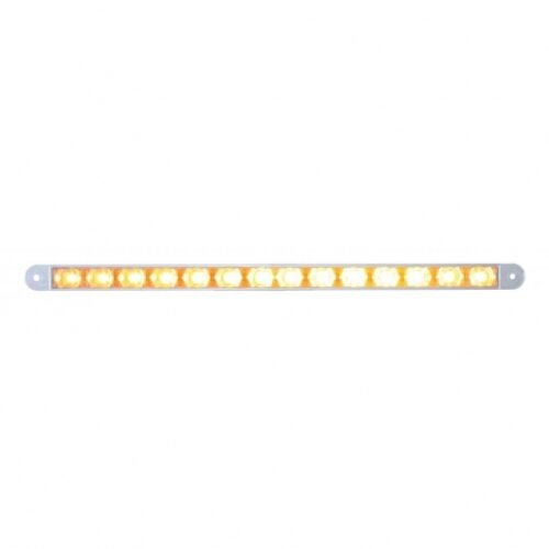 14 LED 12" Auxiliary Warning Light Bar Only - Amber LED/Clear Lens (Bulk)