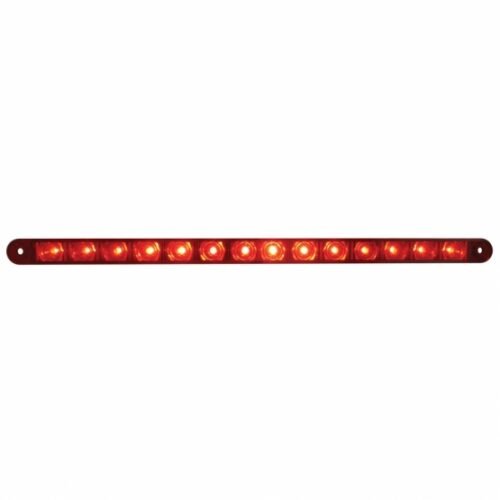 14 LED 12" Sequential Light Bar Only - Red LED/Red Lens (Bulk)