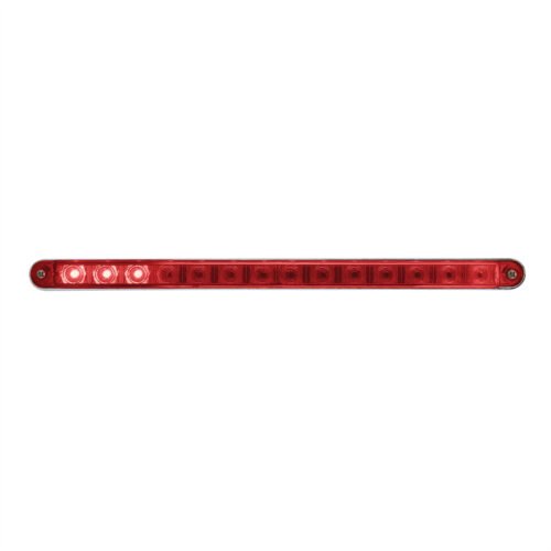 14 LED 12" Sequential Light Bar With Bezel - Red LED/Red Lens